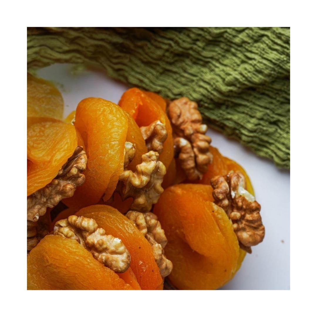 Walnut Stuffed Dried Apricots – Turkish Gourmet Snack – Healthy Vegan Fruit Treat