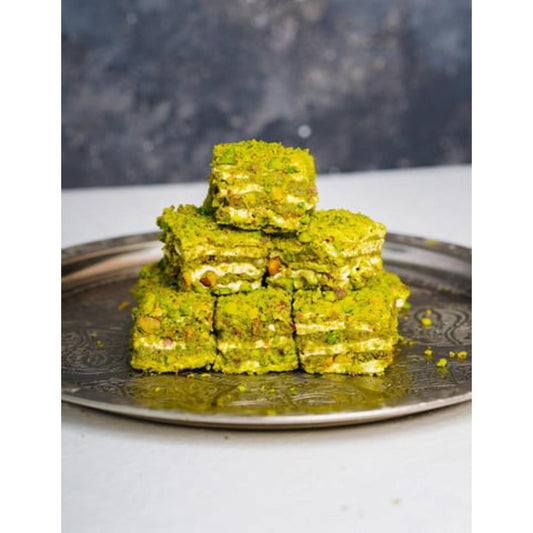 Pistachio Butter Turkish Delight – Gourmet Hünkar Lokum – Authentic Handmade Treat – Natural Sweet – No Additives – Gift Idea