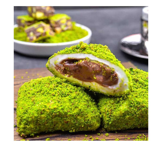 Pistachio Turkish Wrap Delight – Gourmet Bohça Turkish Delight– Handmade Candy – Vegan Sweet – Natural Treat – Premium Turkish Gift