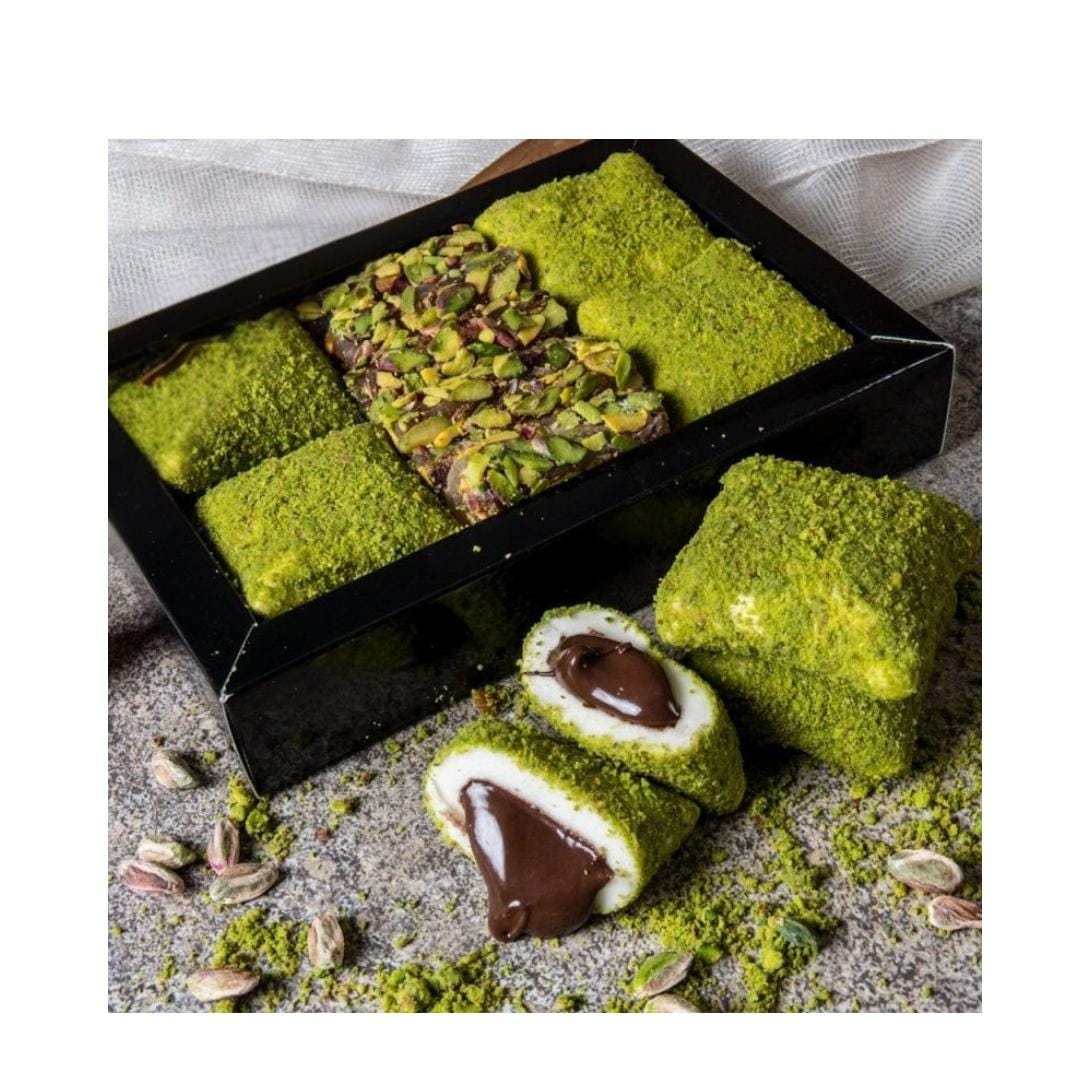 Pistachio Turkish Wrap Delight – Gourmet Bohça Turkish Delight– Handmade Candy – Vegan Sweet – Natural Treat – Premium Turkish Gift