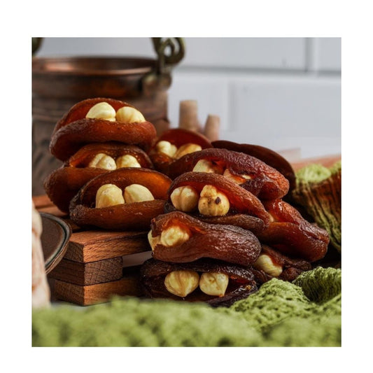 Hazelnut Stuffed Sun-Dried Apricots – Turkish Natural Snack – Healthy Vegan Fruit Treat