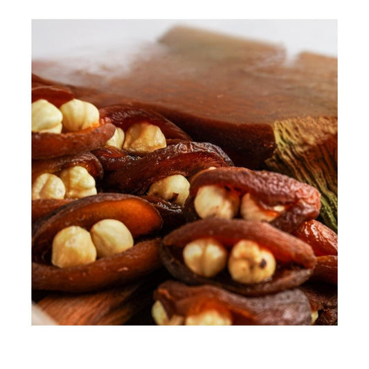 Hazelnut Stuffed Sun-Dried Apricots – Turkish Natural Snack – Healthy Vegan Fruit Treat