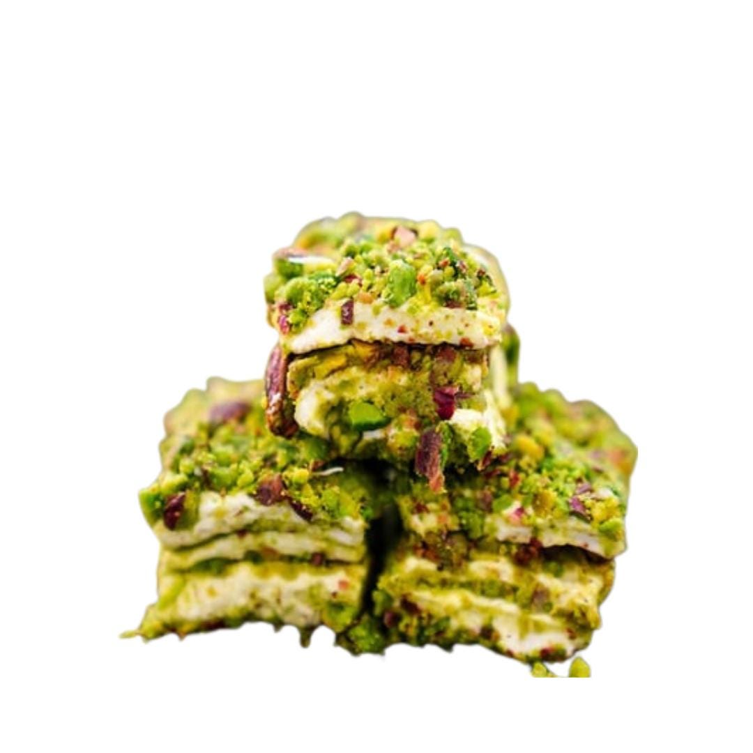 Pistachio Butter Turkish Delight – Gourmet Hünkar Lokum – Authentic Handmade Treat – Natural Sweet – No Additives – Gift Idea