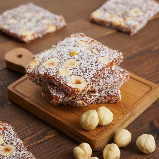 Apricot Hazelnut Cezerye – Handmade Turkish Delight Snack – Natural Vegan Treat – No Additives – Healthy Sweet Gift