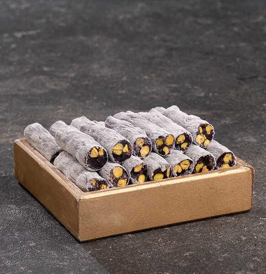 Turkish Delight Roll with Pistachio & Mulberry – Handmade Fruit Candy – Exotic Gourmet Sweet – No Additives – Gift Box Treat