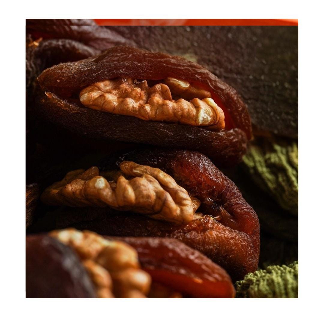 Walnut Stuffed Sun-Dried Apricots – Turkish Natural Snack – Vegan & Gluten-Free Healthy Gourmet Treat – No Sugar Added