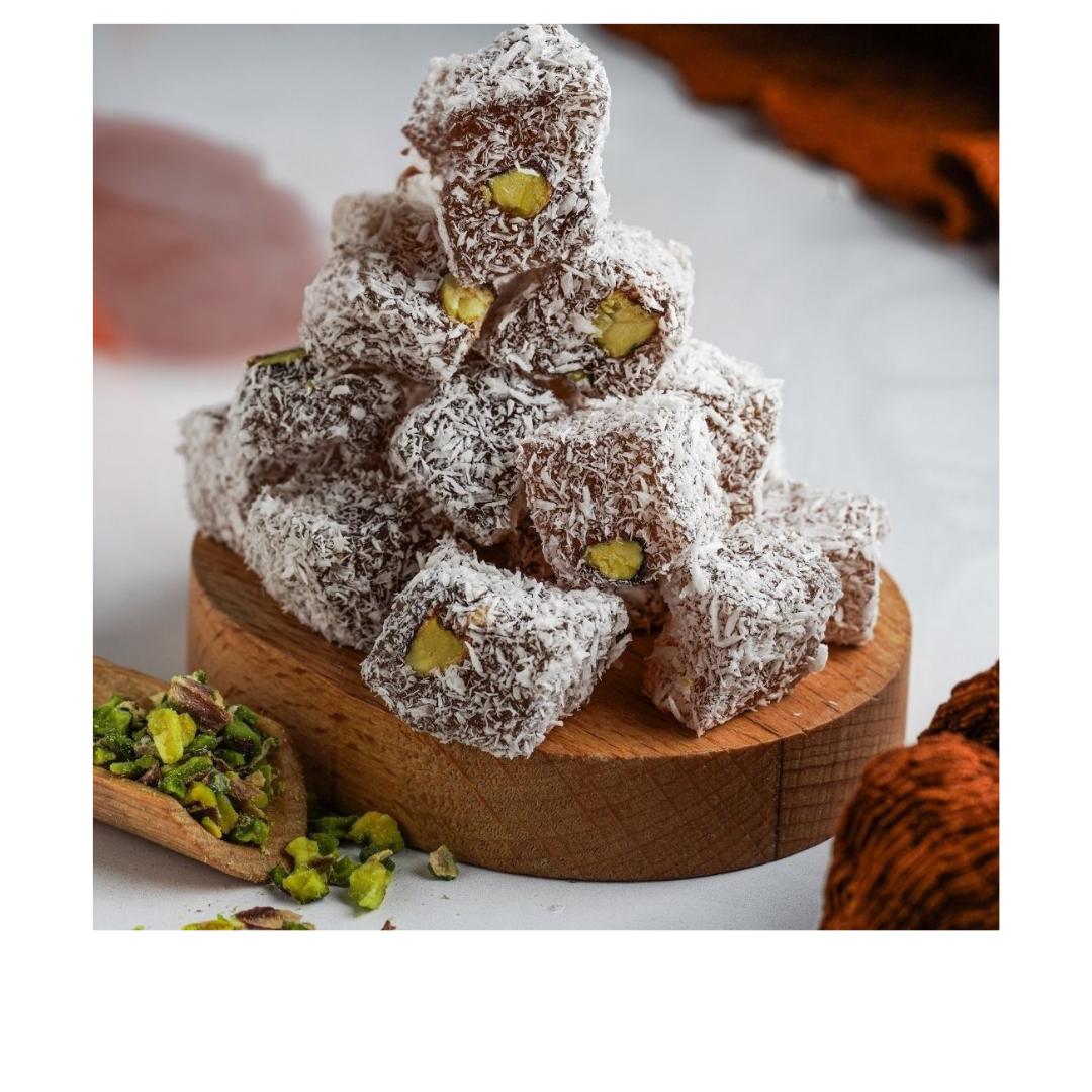 Double Roasted Apricot Turkish Delight – Handmade Soft Candy – Natural Vegan Treat – Authentic Turkish Sweet Gift