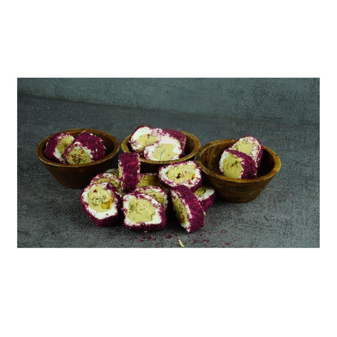 Premium Turkish Delight – Double Hazelnut Almond & Raspberry Gourmet Candy – Handmade Luxury Sweets