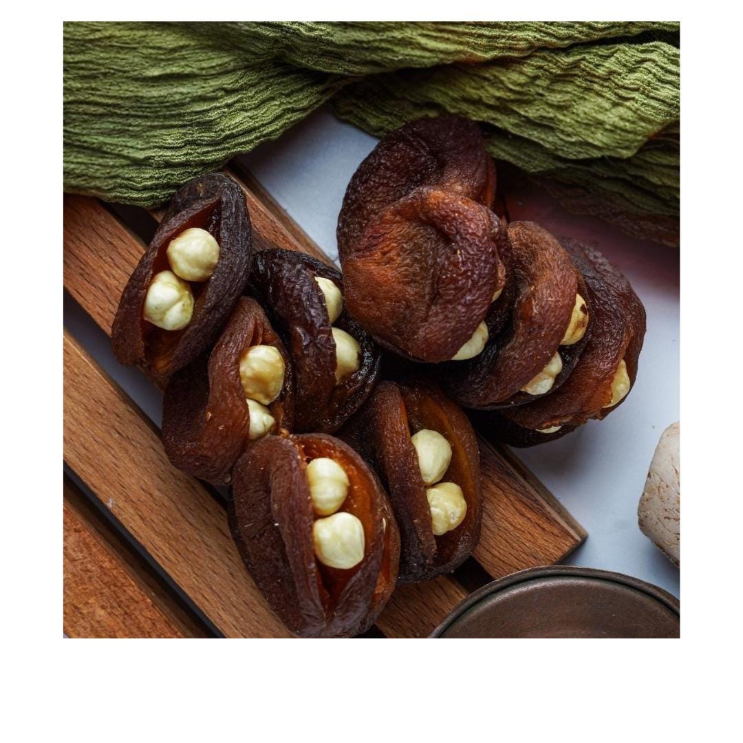 Hazelnut Stuffed Sun-Dried Apricots – Turkish Natural Snack – Healthy Vegan Fruit Treat