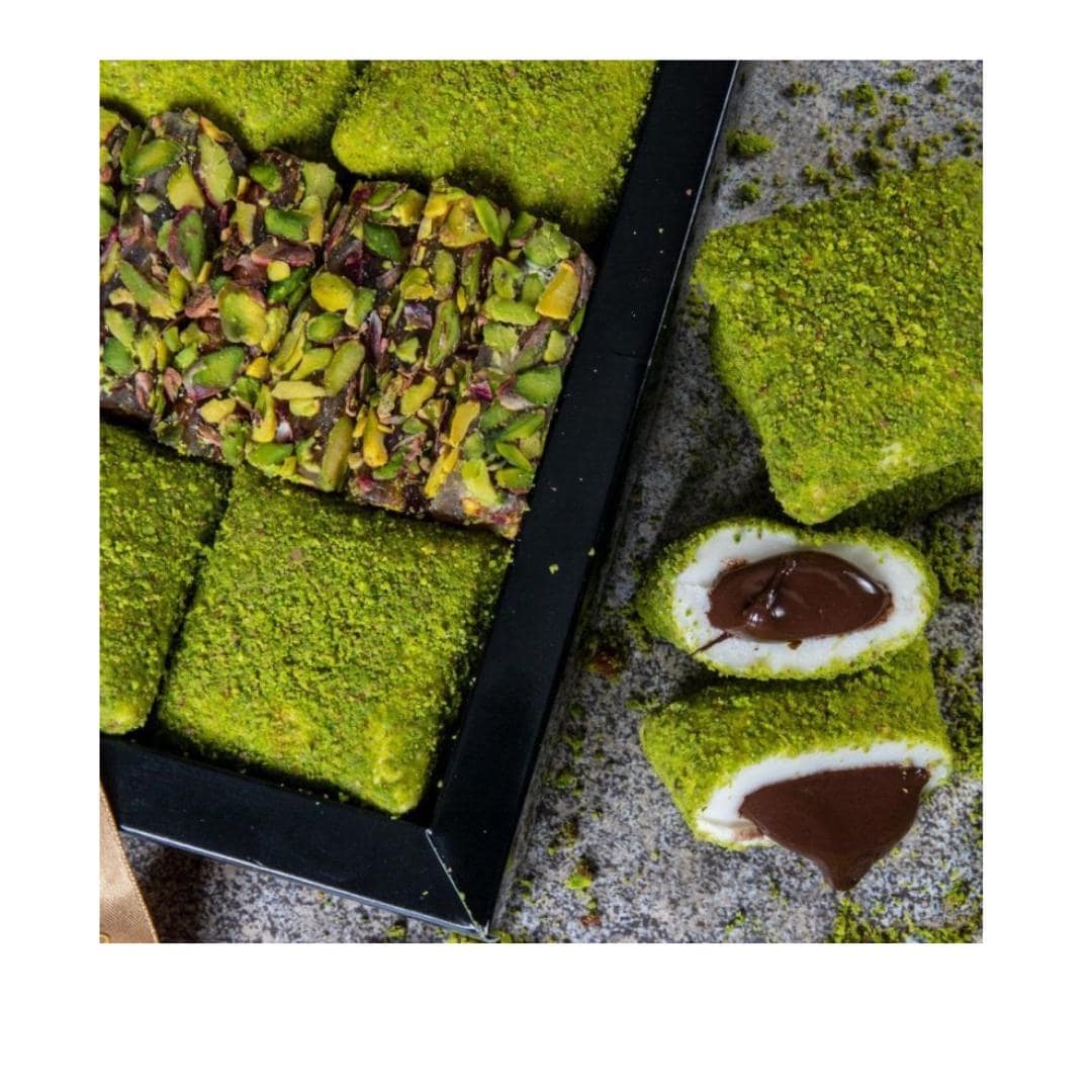 Pistachio Turkish Wrap Delight – Gourmet Bohça Turkish Delight– Handmade Candy – Vegan Sweet – Natural Treat – Premium Turkish Gift